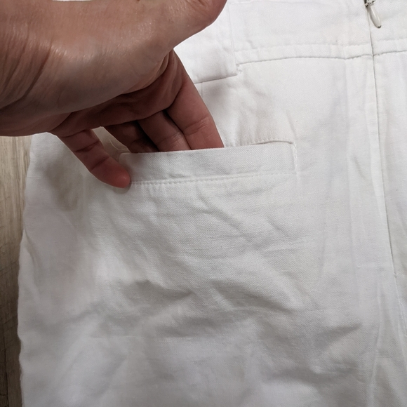 Banana Republic White Linen Blend Skirt - Picture 2 of 9